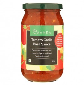 Aamra Tomato Garlic Basil Sauce  Glass Jar  400 grams